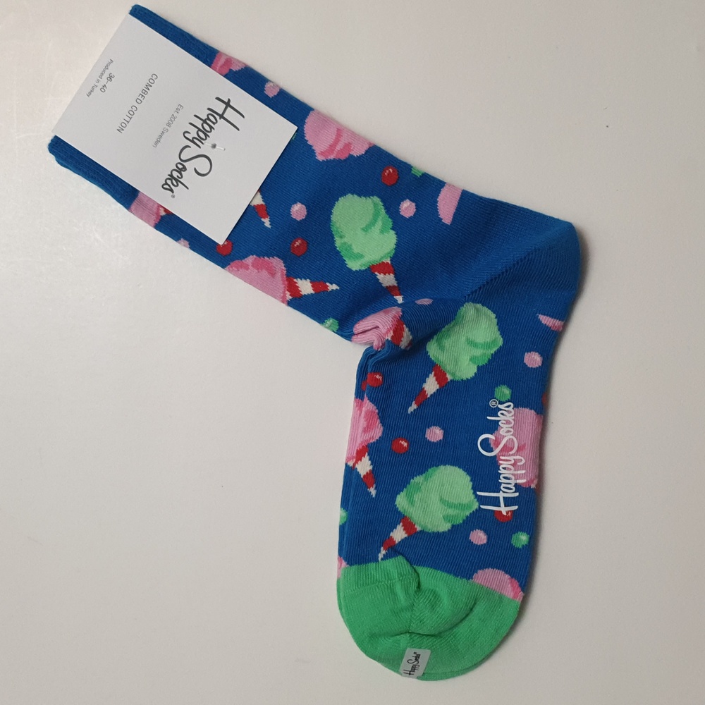 Happy Socks Women Socks EU 36-40, US 5.5 - 9.5 Brand New Combed Cotton #36